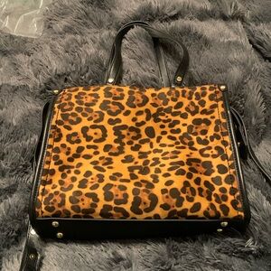 INC ANIMAL PRINT SATCHEL